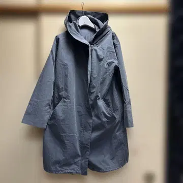 LE CIEL 그레이 후드 부착 롱 코트 그레이