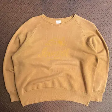 60s CANADA/USA VTG 맨투맨 머스타드 동일 컬러 프린트