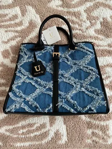 U 데님 토트백 M 사이즈