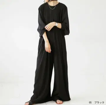 새상품 안티카 스트라이프 x 시어 셀프컷 올인원 블랙