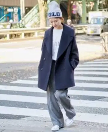 새상품급 스픽 앤 스팬 MANTECO 코트 네이비 사이즈 36