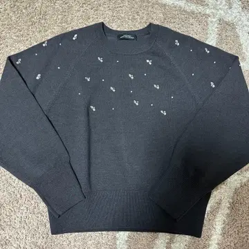 그린 라벨 릴랙싱 비쥬 부착 니트