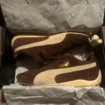 Puma 브라운/베이지 스웨이드 스니커즈