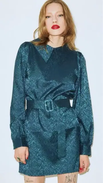 [ jouetie ] 자카드 미니 원피스 블루