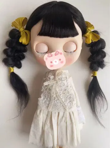 [ 당일 발송 ] black01 모헤어 가발 Blythe