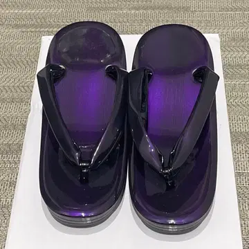 보라색 통굽 조리 일본 의류 신발