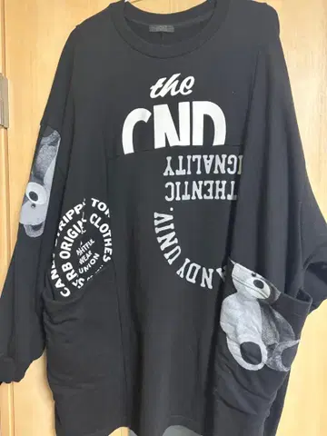 CANDY STRIPPER 오버 사이즈 트레이닝복 블랙