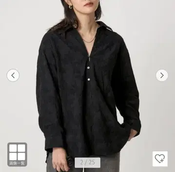 green label relaxing 자카드 스키퍼 블라우스