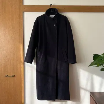 A DAY IN THE LIFE 다크 네이비 롱 코트