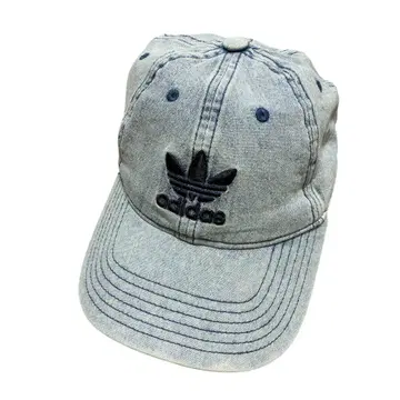 일본 미발매 adidas 데님 빈티지 가공 캡 로고 자수