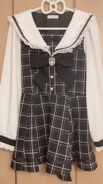 LIZLISA 세일러 카라 셋업 체크