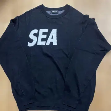 wind and sea 윈드앤씨 니트 스웨터 XL 블랙 로고
