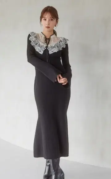 snidel 자수 레이스 원피스