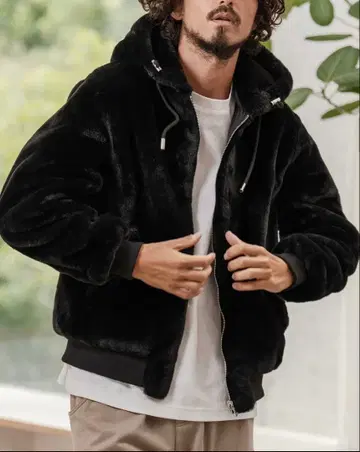 CAMBIO 퍼 x 나일론 리버서블 블루종