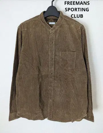 FREEMANS SPORTING CLUB 코듀로이 밴드 카라 셔츠