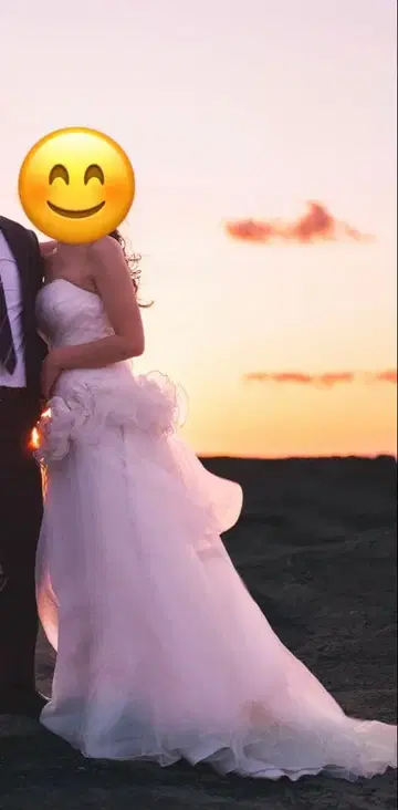 웨딩 드레스 스트랩리스 브라이덜 사진