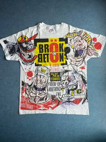 90s 빈티지 사이키델릭 양면 프린트 티셔츠