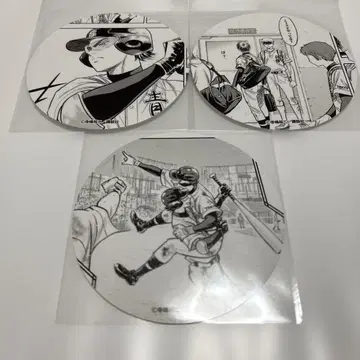 다이아몬드 A 원작 그림 원형 코스터 미유키 카즈야 쿠라모치 요이치