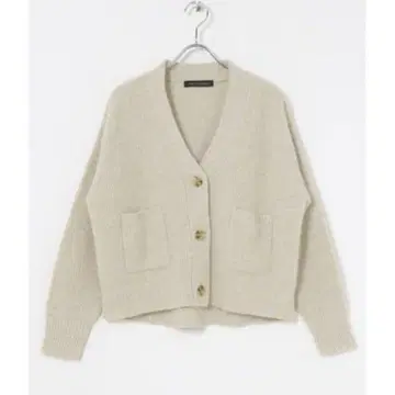 어반 리서치 폭스 혼방 편절개 숏 가디건