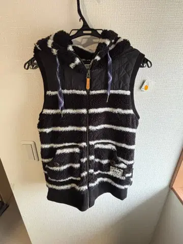 ROXY 후드 부착 스트라이프 플리스 자켓 M