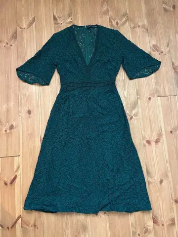 ZARA 다크 그린 레이스 원피스
