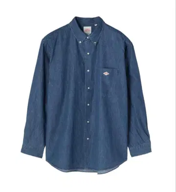 다크 블루 버튼다운 데님 셔츠