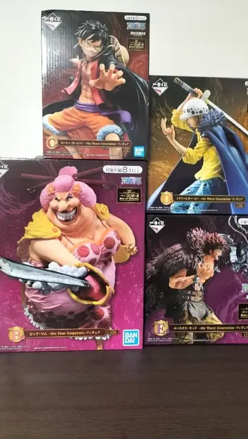 원피스 제일복권 빅 맘, 루피, 로, 키드 피규어 세트