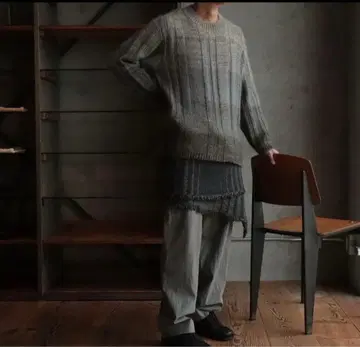 정가 93,500엔 amachi. 아마치 그라데이션 니트