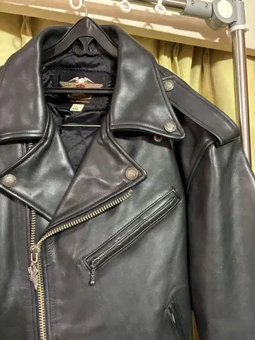 가죽 더블 라이더 자켓 블랙