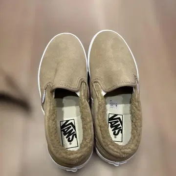 VANS 베이지 퍼 슬립온