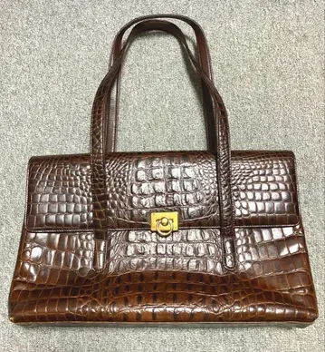 [ 레어 ] 히로코 코시노 크로커다일 핸드백 새상품급
