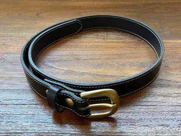 가죽 벨트 포르코 로쏘 블랙 천연 가죽 소가죽 도치기 가죽 새상품 미사용