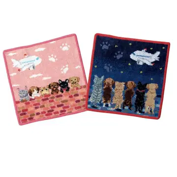 페이퍼 피핑 리틀 스카이 JAL 오리지널 손수건 세트