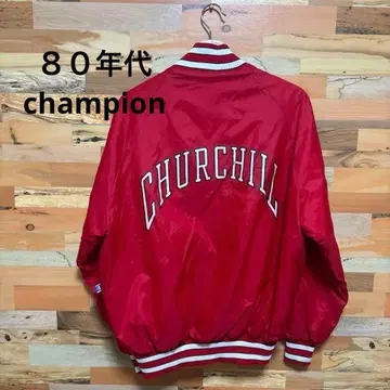 80년대 구제 의류 champion 빨간색 나일론 자켓 L