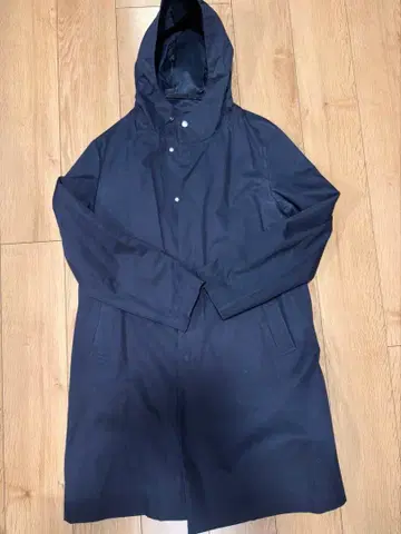 SHIPS 네이비 스텐카라 코트 후드 부착