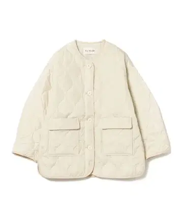 Ray BEAMS 퀼팅 노카라 블루종