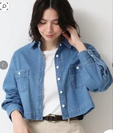 세탁 가능한 크롭 데님 자켓 데셍 Dessin