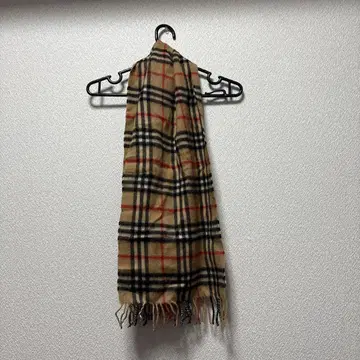타탄 체크 머플러 베이지