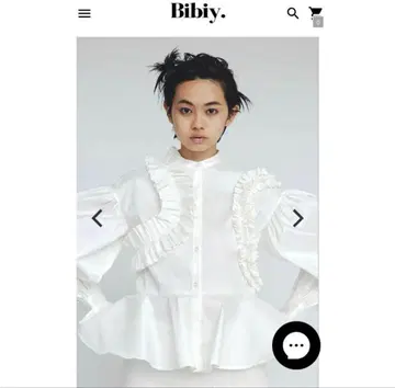 Bibiy 프릴 장식 화이트 셔츠