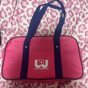 핑크 와펜 스쿨백