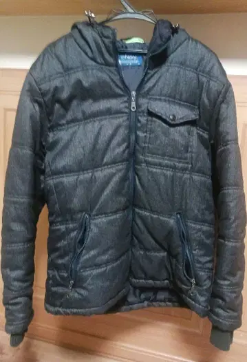 Navy 후드 부착 다운 자켓 XL 다크 그레이