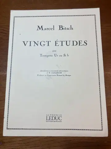 M. Bitsch Vingt Etudes 트럼펫 연습곡