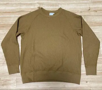 THE NORTH FACE 카키 긴팔 와플 편직 트레이닝복 M