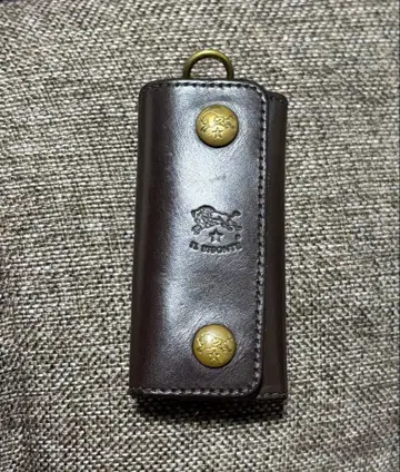 IL BISONTE 가죽 키케이스 브라운