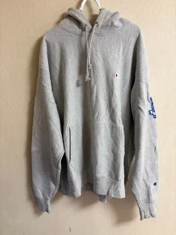 Champion 80주년 기념 리버스 위브 후드티 그레이