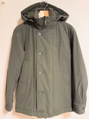 LACOSTE 후드 부착 충전솜 블루종 XS 라코스테