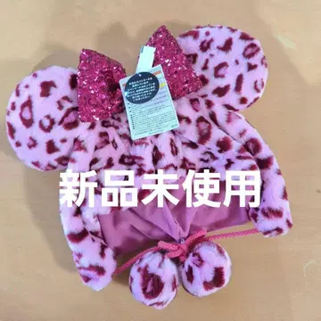 [ 새상품 ] 미니 팬캡 레오파드 무늬 헤이세이 갸루 핑크