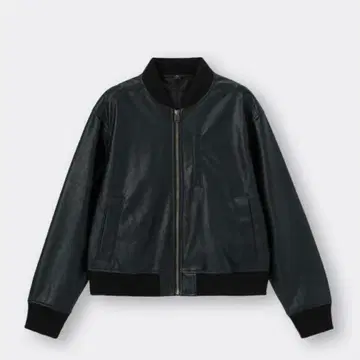 GU 가죽 터치 블루종 S 새상품