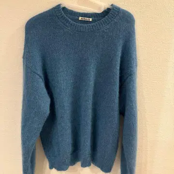 AURALEE 모헤어 니트 블루 사이즈 1