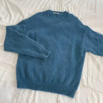 AURALEE 모헤어 니트 블루 사이즈 1